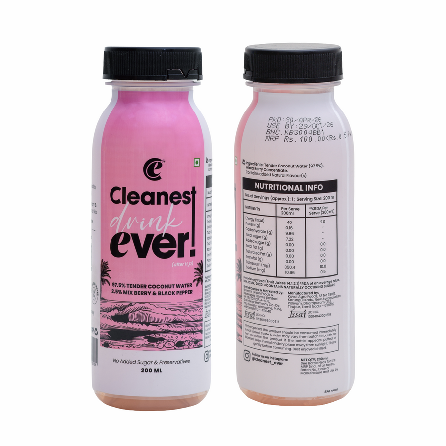 Tender Coconut Water (with Mixed Berry Black Pepper)